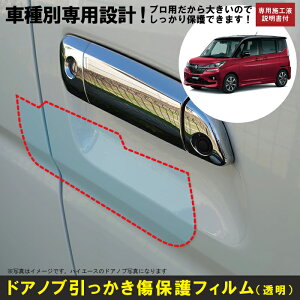 ソリオ・バンディット MA#6S系用(H27/8〜R2/12)車種別設計ドアノブ生活傷保護プロテクションフィルム スズキ(SUZUKI)傷防止シート
