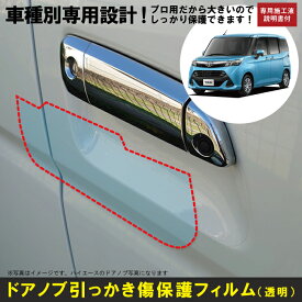 タンク900系用(H28/11〜R2/9)車種別設計ドアノブ生活傷保護プロテクションフィルム トヨタ(TOYOTA)傷防止シート