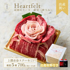 【出産祝い】お肉のミニケーキ(国産バラ,ロース,薄切りカルビ,上撰赤身ステーキ,トントロ) 約2〜3人前 肉ケーキ プレゼント お祝い 女子会 パーティー サプライズ お取り寄せ 御礼 ご挨拶 贈