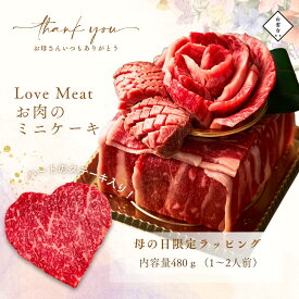 ありがとうの花 (LoveMeat ミニケーキ 480g) タレ付き 肉 ギフト 父の日 焼肉 贈答用 誕生日プレゼント 牛肉 焼肉セット 肉ケーキ お祝い 大阪 鶴橋 焼肉白雲台