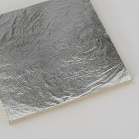 「純銀箔 100枚入（4寸2分）」純銀箔 銀箔 銀 4寸2分 silver 画材 工芸 美術 日本画 材料 クラフト ハンドメイド DIY 手作り 箔座