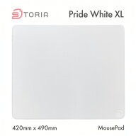 STORIA ゲーミングマウスパッド Pride White XL 42cm × 49cm 白 ゲーミング コントロール 競技 マウスパ…