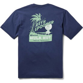 在庫処分セール　ハワイアン　メンズアロハシャツ　REYN SPOONERTシャツ【 フラハット 】ネイビー