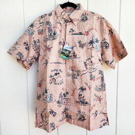ハワイアン　メンズアロハシャツ　REYN SPOONERクラッシックフィット【 ハワイ1959 】ライトピンク