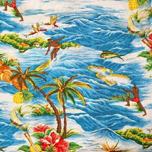 ハワイアン ハワイアン生地 ファブリック レーヨン生地【オーシャン】