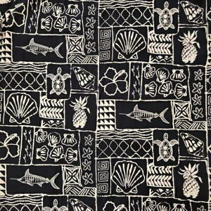 ハワイアン ハワイアン生地 ファブリック レーヨン生地【マリーン】