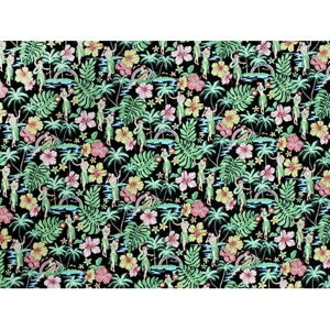 ハワイ ハワイアン コットン生地 MY-17-177【 フラガール & トロピカル 】