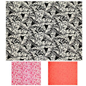 ハワイアン ポリコットン生地 LW-18-619 【 フューチャーバナナリーフ 】