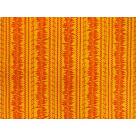 ハワイアン生地　ファブリック LW-16-546 【 タパ/ティーリーフレイ 】 オレンジ