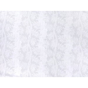 ハワイアン ポリコットン生地 NS-348【ローズレイ/パームパネル】 ホワイト/ホワイト