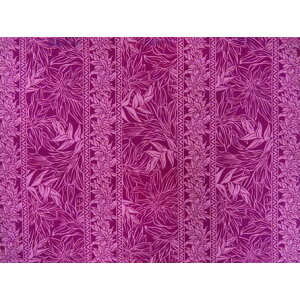 ハワイ ハワイアン生地 LW-15-442【ティーリーフ / ハレコニア】パープル・ベリー