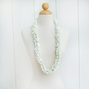 ハワイ フラ衣装 シルク フラワーレイ【 ジャスミン / ダブル 】アイボリー