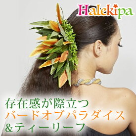 パラダイスリーフクリップ [YCKZ2101-6028] フラダンス フラ クリップ ヘアクリップ 髪飾り 花 大きめ 華やか 目立つ ステージ ステージ衣装 衣装小物 バードオブパラダイス ティーリーフ フラダンス衣装 フラ衣装 フラダンス小物 フラ小物