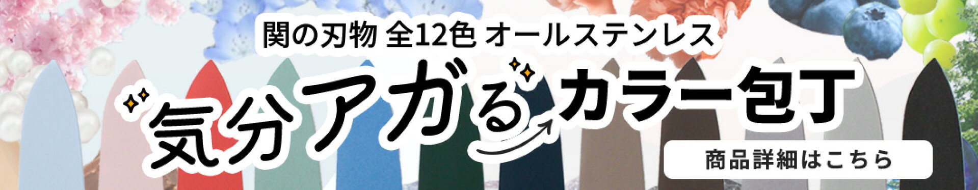 9/3発売！クラファン1961%達成！気分アガる！カラー包丁！