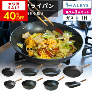 【期間限定! 40%OFF!】【デビュー専用】 選べる 鉄フライパン 3点セット 20cm 23cm 26cm 28cm 深型20cm 深型23cm マルチフライパン 卵焼き 軽量 軽い 日本製 鉄 フライパン 鉄製 IH対応 燕三条製 オ