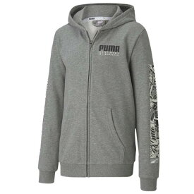 B5★フルZIPパーカー/プーマ(PUMA)(582931)ジュニア 裏毛袖ロゴプリントフーデッドジャケット【AFCD182】【あす楽対応】【楽ギフ_包装】【スポーツ用品 スポーツブランド パーカ 秋冬 ブランド フーデッド 楽天 パーカー 普段着】