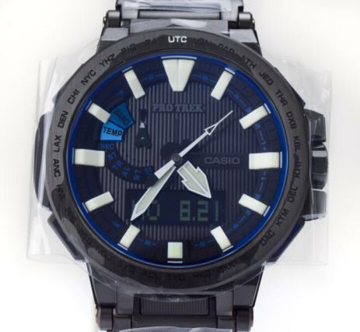 楽天市場】【新古品】CASIO カシオ プロトレック マナスル ブルー 