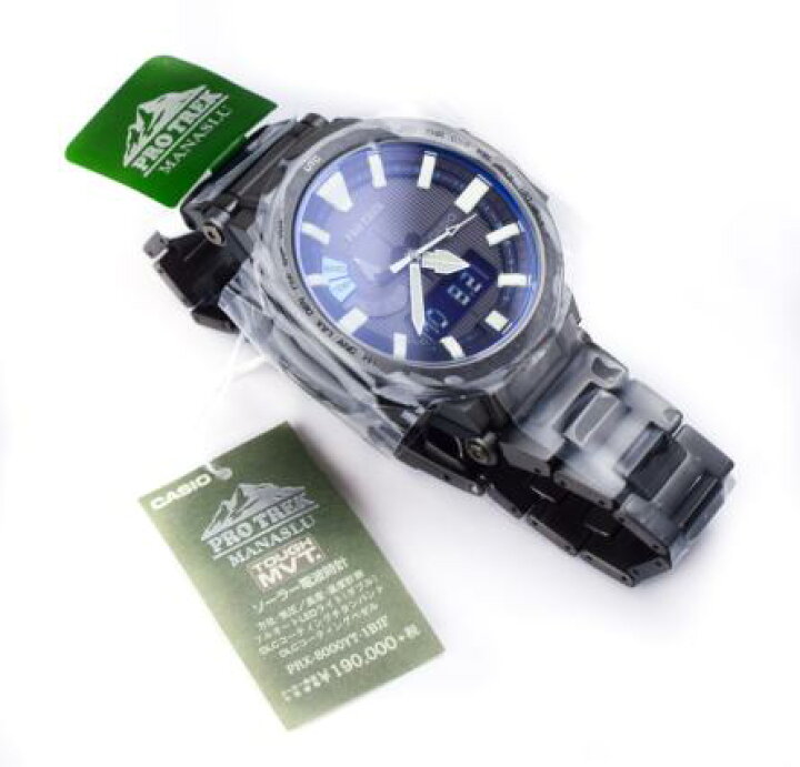 楽天市場】【新古品】CASIO カシオ プロトレック マナスル ブルー 