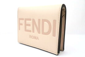 【中古】FENDI フェンディ 二つ折り財布　スモールウォレット 8M0420 クリーム 2つ折り財布