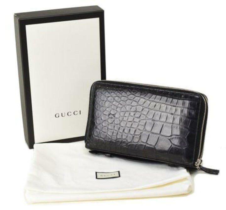 楽天市場】【中古】GUCCI グッチ クロコダイル トラベルドキュメント 