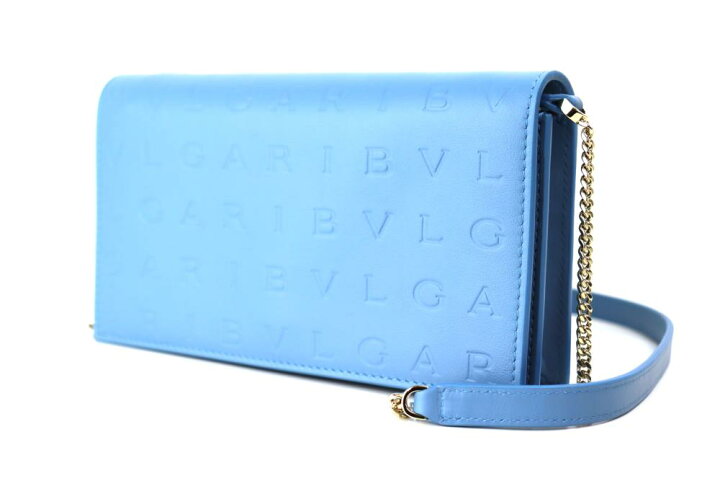 楽天市場】【中古】BVLGARI ブルガリ チェーンウォレット ライトブルー 