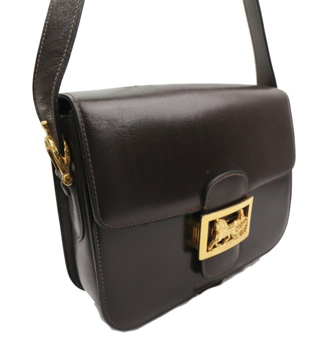 楽天市場】【中古】CELINE セリーヌ 馬車金具 ショルダーバッグ 