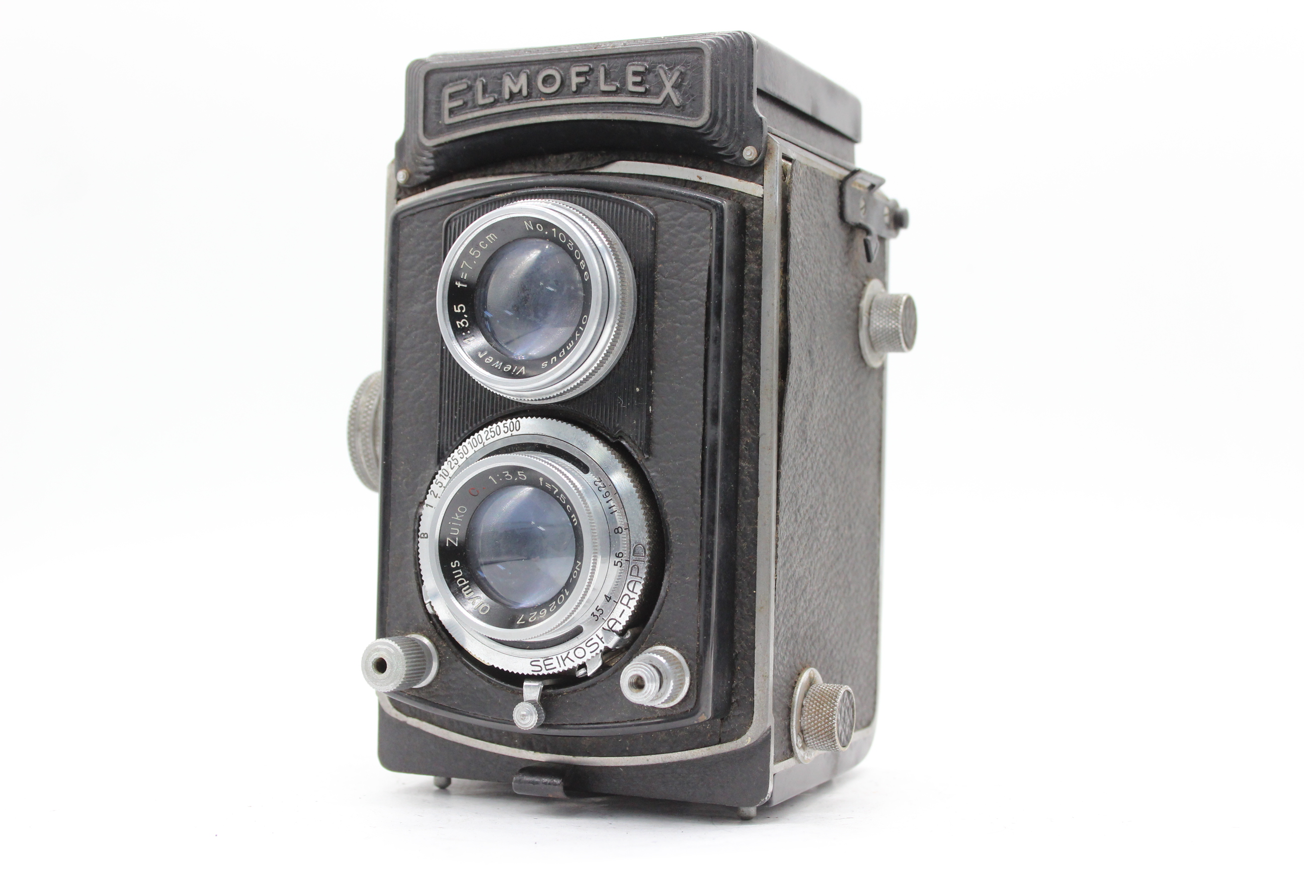 【訳あり品】 Elmoflex Olympus Zuiko C 7.5cm F3.5 二眼カメラ s231