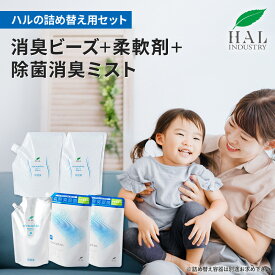 ＼P20倍！15日限定／ ハルの詰め替え用セット | 消臭剤 柔軟剤 除菌消臭ミスト 消臭ビーズ 詰め替え 無香料 無臭 ハル・インダストリ エアソフィア 消臭 強力 ビーズ 詰替 詰め替え用 補充 大容量 まとめ買い ハルインダストリ