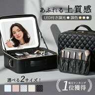 【楽天1位】 メイクボックス 鏡付き ライト付き 大容量 持ち運び 間仕切り 化粧ボックス コンパクト コス…