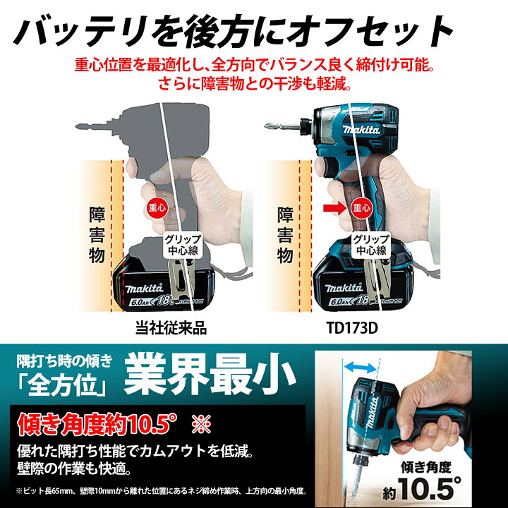 楽天市場】【楽天1位20冠常連】【1年保証】新型 TD173 マキタ 