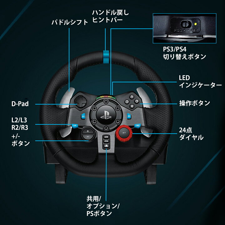 楽天市場】【1年保証】Logitech ロジテック ハンコン G29 