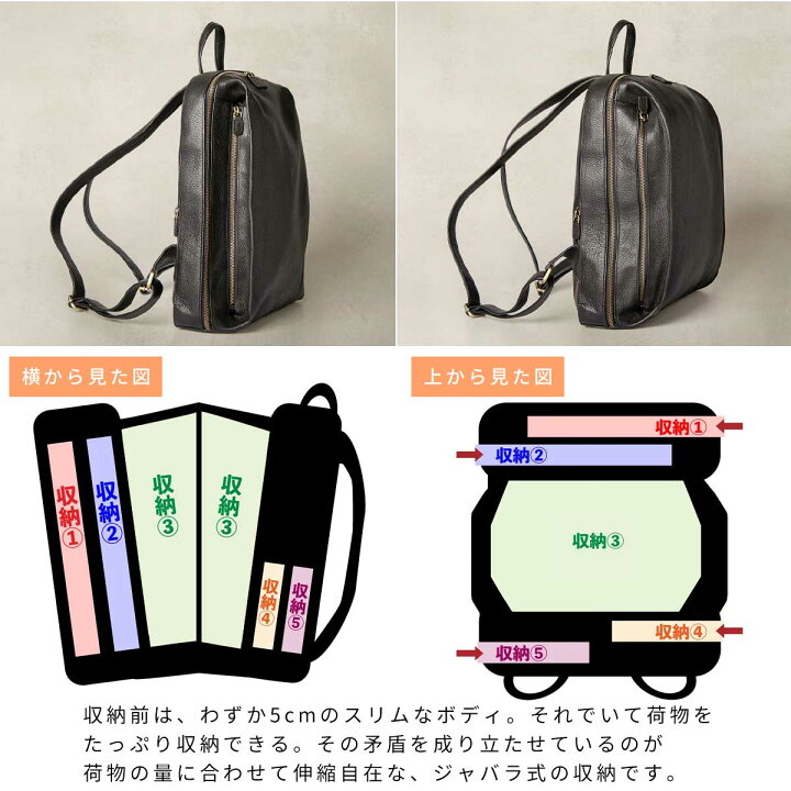 楽天市場】リュック レディース 本革 大容量 Bellows PC収納 バック 