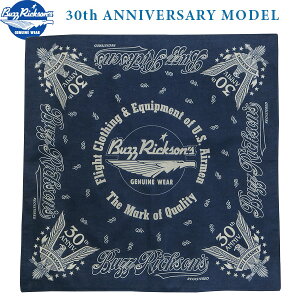 BUZZ RICKSON'S �i�o�Y���N�\���Y�j 30th ANNIVERSARY BANDANA�i30���N�L�O�o���_�i�j�yBR02761�z