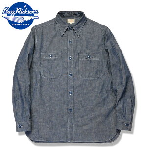 BUZZ RICKSON'S�i�o�Y���N�\���j�u���[�V�����u���[���[�N�V���cBLUE CHAMBRAY WORK SHIRT�yBR25995�z