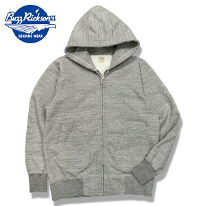BUZZ RICKSON'S�i�o�Y���N�\���Y�jFULL ZIP SWEAT PARKA PLANE�i���n�t���W�b�v�X�E�F�b�g�p�[�J�jBR65623�y113�jH.GRAY�E�w�U�[�O���[�z