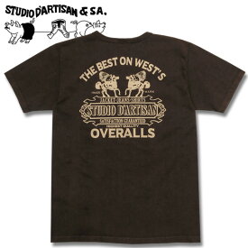 STUDIO D'ARTISAN（ステューディオダルチザン）吊り編みプリントTシャツ【8028B】ブラック