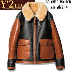 Y'2 LEATHER �i���C�c�[���U�[�jCOLOMER MOUTON Type ANJ-4�R�����[�����[�g�^�C�vANJ-4�yANJ-4�zD.BROWN�E�_�[�N�u���E��