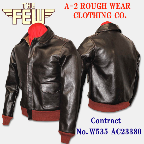 THE FEW（ザ・フィユー）A-2 フライトジャケット【A-2 ROUGH WEAR CLOTHING CO. Contract No.W535  AC233880】シールブラウン（赤リブ） | ＨＡＬＬＯ-ＷＩＮ