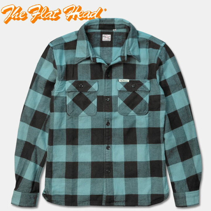 楽天市場】THE FLAT HEAD(フラットヘッド)長袖チェックネルシャツ【HN 