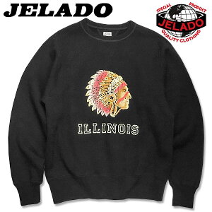JELADO�i�W�F���[�h�j�t���b�L�[�v�����g�X�E�F�b�g�V���c ILLINOIS Flocky Pt SweatAB12201�yBLACK/�u���b�N�z