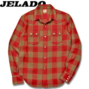 JELADO(�W�F���[�h�jRound up shirt (���E���h�A�b�v�V���c�j�o�b�t�@���[�`�F�b�N�E�G�X�^���V���c�yJP63127�z�`�F���[