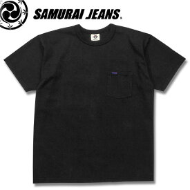 SAMURAI JEANS（サムライジーンズ）ポケット付き半袖Tシャツ【SJST-PCMII】ブラック