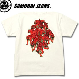 SAMURAI JEANS（サムライジーンズ）プリント半袖Tシャツ【SJST22-104】ホワイト