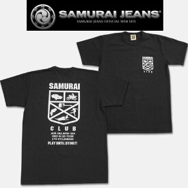 SAMURAI JEANS（サムライジーンズ）半袖Tシャツ【SCT11-101 SAMURAI CLUB 】ブラック