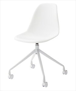 【★ポイント5倍★】10/24~10/27開催!お買い物マラソン(要エントリー) 東谷 カトル 回転チェア ホワイト CL-508WH チェア 回転チェア デスクチェア オフィスチェア 座面回転 キャスター付き 移動