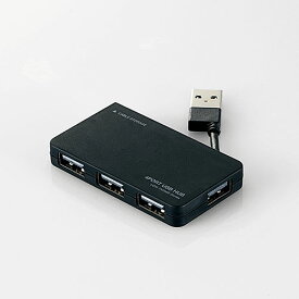 【6/4～6/11開催】ポイント10倍！×楽天スーパーSALE(要エントリー) [4ポート] USB2.0ハブ(ブラック)