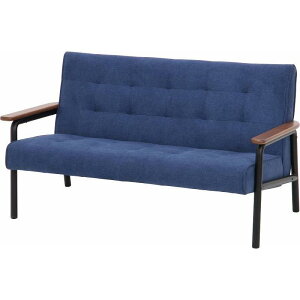 【★ポイント5倍★】10/24~10/27開催!お買い物マラソン(要エントリー) 不二貿易 アイアンウッドソファー フレンズ 2P BL インテリア エクステリア 内装 おしゃれ 新生活 一人暮らし 同棲 収納