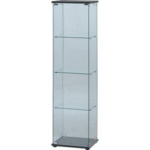 【★ポイント5倍★】10/24~10/27開催!お買い物マラソン(要エントリー) 不二貿易 ガラスコレクションケース(クリア)4段 TMG-G130 インテリア エクステリア 内装 おしゃれ 新生活 一人暮らし 同棲