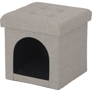 【★ポイント5倍★】10/24~10/27開催!お買い物マラソン(要エントリー) 不二貿易 ペットハウススツール mini □30cm ライトグレー【入数:6】エクステリア インテリア 家具 新生活 生活雑貨 ホー