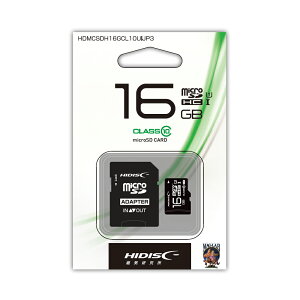 ���|�C���g10�{��7/1�̓����_�t���f�[�IHIDISC microSDHC�J�[�h 16GB SD�ϊ��A�_�v�^�t�� �������[�J�[�h �L���}�� �L�� ��e�� ���^